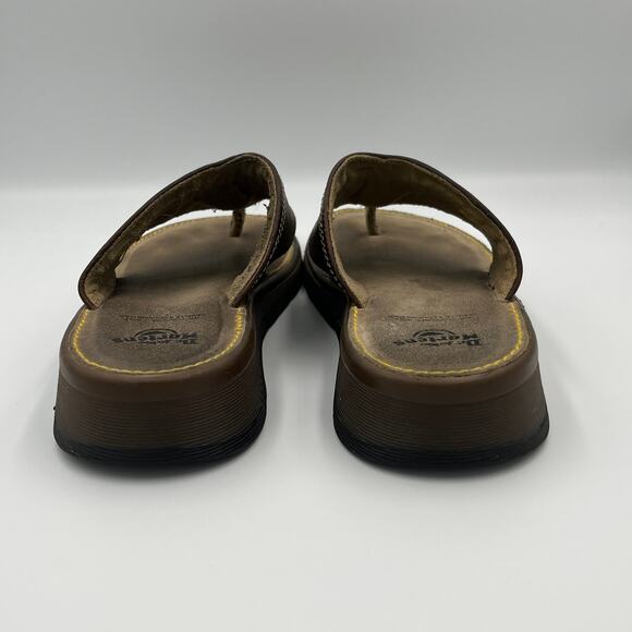 Dr. Martens Men’s Brown Leather Flip Flop Sandals Size 8 - Picture 6 of 9